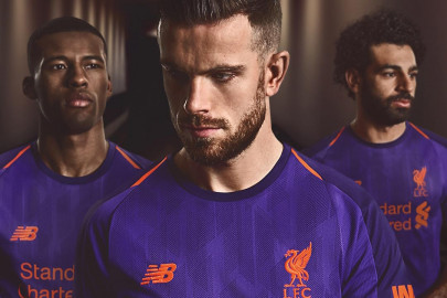 The Liverpool away football jersey for the 2018/2019 season